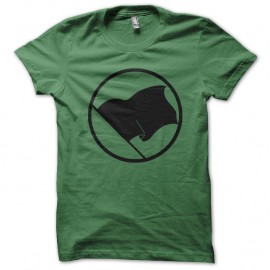 Shirt drapeau de guerre vert pour homme et femme