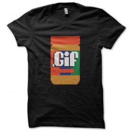 Shirt gif peanut butter noir pour homme et femme