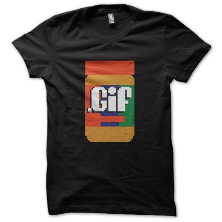 Shirt gif peanut butter noir pour homme et femme