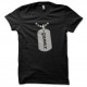 Shirt médaille nominative militaire noir pour homme et femme