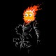 Shirt ghost rider rider parodie pac man noir pour homme et femme
