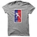 Shirt usain bolt parodie nba en gris pour homme et femme