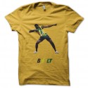Shirt usain bolt jaune pour homme et femme