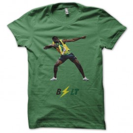 Shirt usain bolt vert pour homme et femme