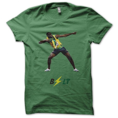 Shirt usain bolt vert pour homme et femme