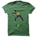 Shirt usain bolt vert pour homme et femme