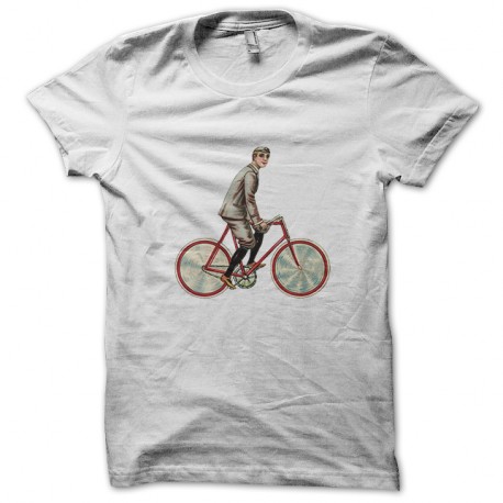 Shirt bike man blanc pour homme et femme