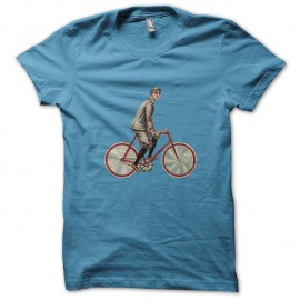 Shirt bike man bleu clair pour homme et femme