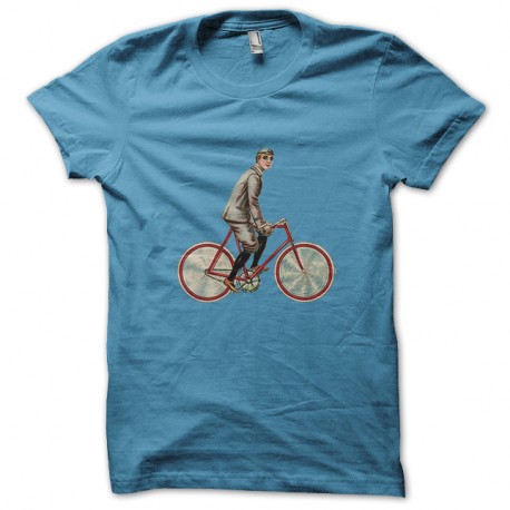 Shirt bike man bleu clair pour homme et femme