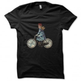 Shirt bike girl noir pour homme et femme