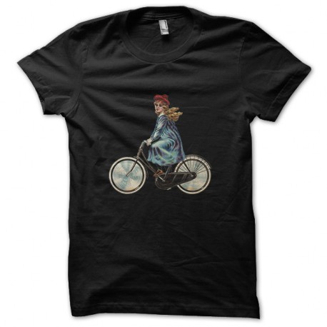 Shirt bike girl noir pour homme et femme