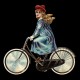 Shirt bike girl noir pour homme et femme