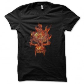 Shirt tête en feu noir pour homme et femme