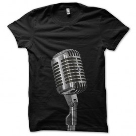 Shirt microphone noir pour homme et femme