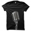 Shirt microphone noir pour homme et femme