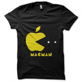 Shirt Macman parodie MAC et Pacman noir pour homme et femme