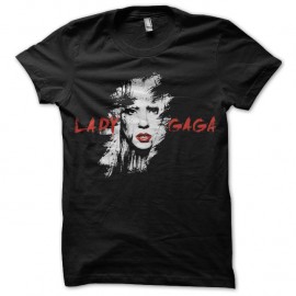 Shirt noir lady gaga pour homme et femme