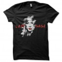 Shirt noir lady gaga pour homme et femme