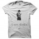 Shirt lady gaga blanc pour homme et femme
