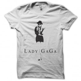 Shirt lady gaga blanc pour homme et femme