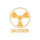 Shirt danger radio actif blanc pour homme et femme