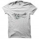 Shirt plane vintage blanc pour homme et femme