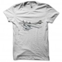 Shirt plane vintage blanc pour homme et femme