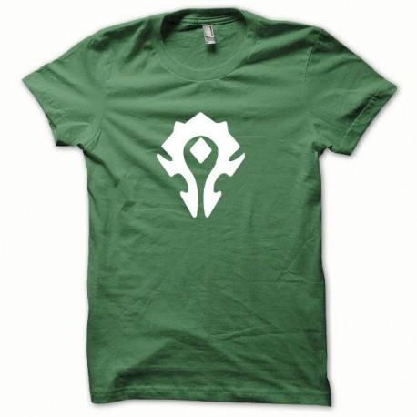 Shirt WoW La horde blanc/vert bouteille pour homme et femme