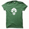 Shirt WoW La horde blanc/vert bouteille pour homme et femme