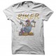 Shirt biker man blanc pour homme et femme