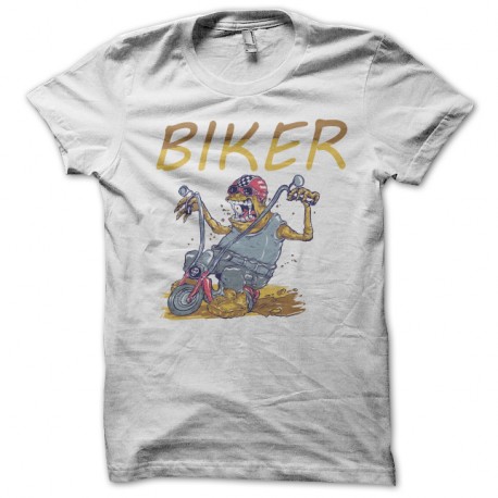 Shirt biker man blanc pour homme et femme
