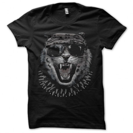 Shirt tiger rock star noir pour homme et femme