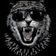 Shirt tiger rock star noir pour homme et femme