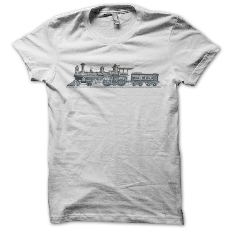 Shirt train vintage blanc pour homme et femme