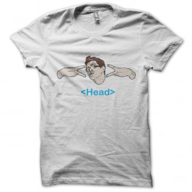 Shirt head blanc pour homme et femme