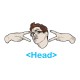 Shirt head blanc pour homme et femme