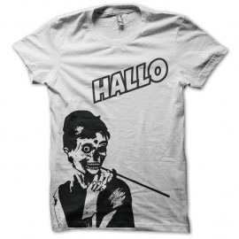 Shirt hallo girl zombie blanc pour homme et femme