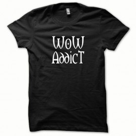 Shirt WoW Addict blanc/noir pour homme et femme