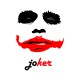 Shirt Visage Joker yeux fermés blanc pour homme et femme