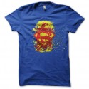 Shirt logo Superman peinture bleu pour homme et femme