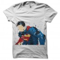 Shirt Superman paint fan art blanc pour homme et femme