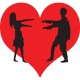 Shirt zombie love blanc pour homme et femme