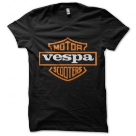 Shirt motor vespa noir pour homme et femme