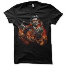 Shirt Zombie guitar player noir pour homme et femme