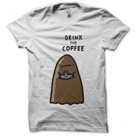 Shirt boire du café blanc pour homme et femme