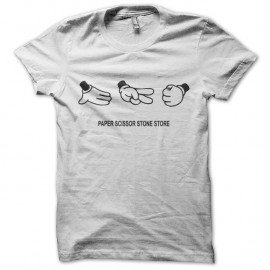 Shirt paper scissor stone blanc pour homme et femme