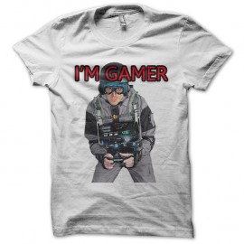 Shirt i'm gamer blanc pour homme et femme