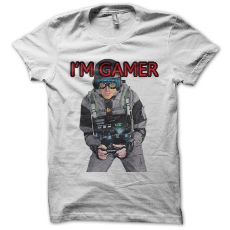 Shirt i'm gamer blanc pour homme et femme