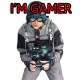Shirt i'm gamer blanc pour homme et femme