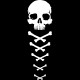 tee skull bone noir pour homme et femme